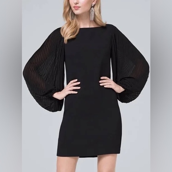 White House Black Market Dresses & Skirts - White House Black Market Pleated Sleeve Mini Dress